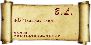 Bölcsics Leon névjegykártya